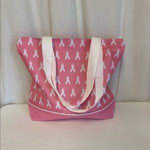 Pink Ribbon Breast Cancer Awareness Tote Bag New